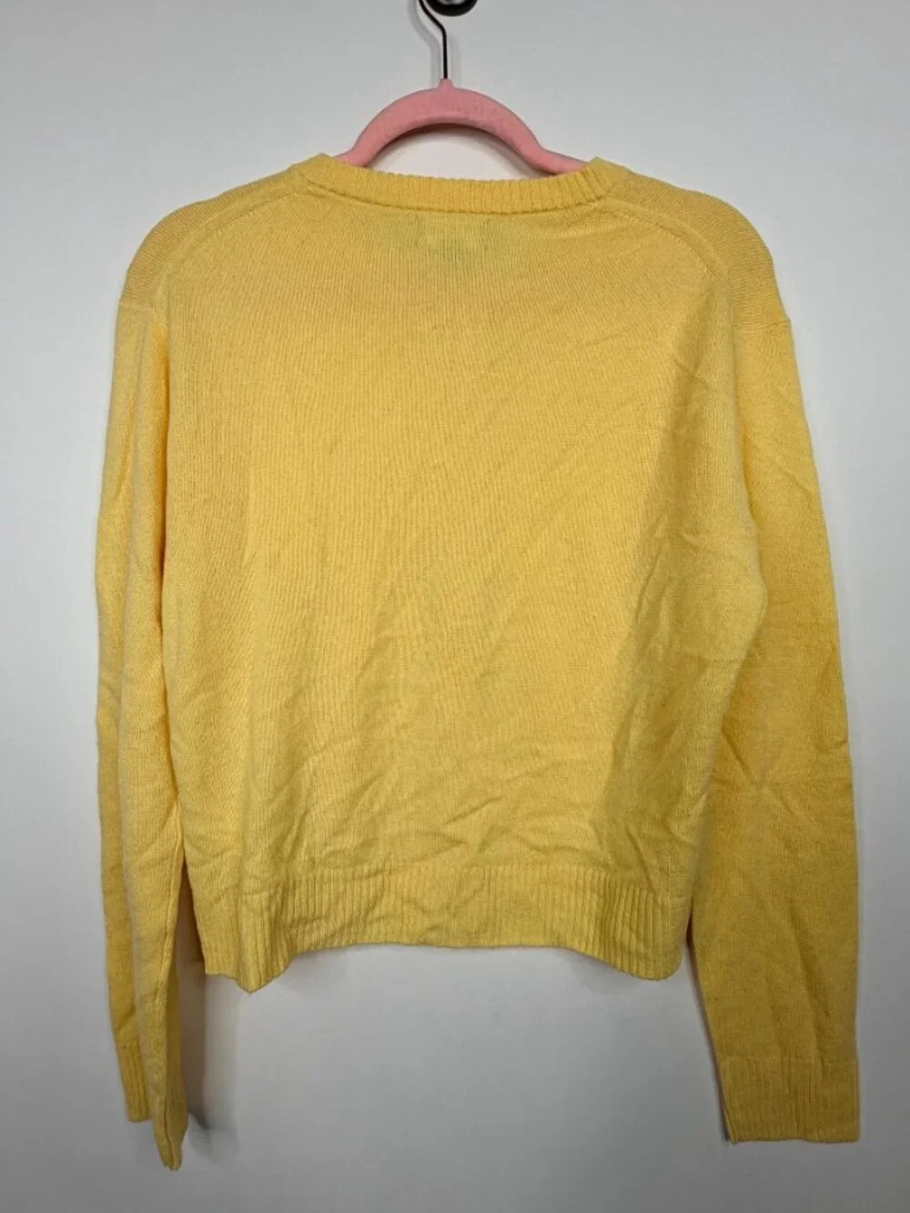 J. Crew Perfect Cashmere Cardigan Warm Marigold Small #A3746